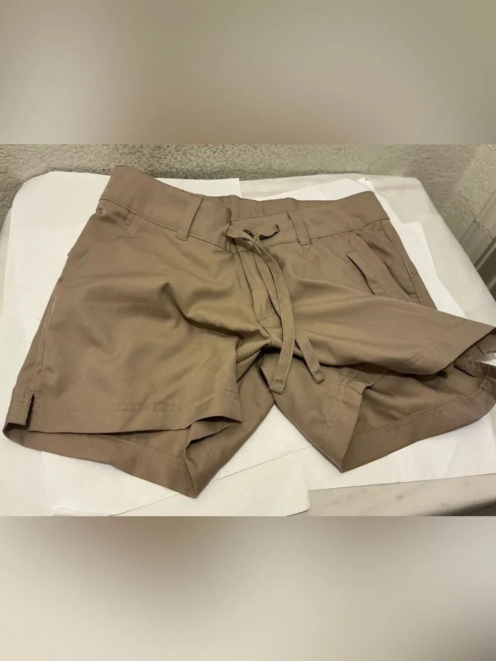 Magellan Outdoors Athletic Drawstring Shorts - Brown Tan